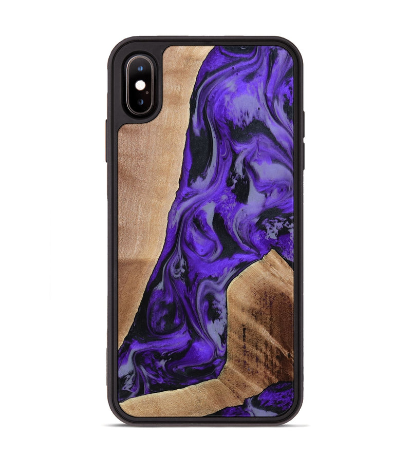 iPhone Xs Max Wood Phone Case - Reilly (Purple, 801437)