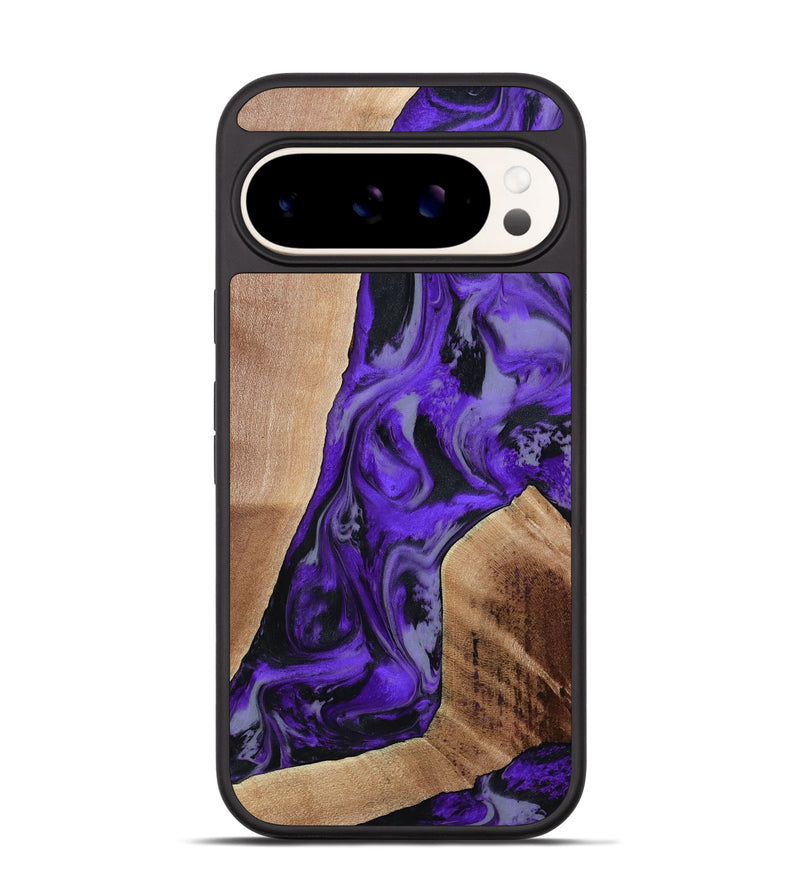 Pixel 9 Wood Phone Case - Reilly (Purple, 801437)