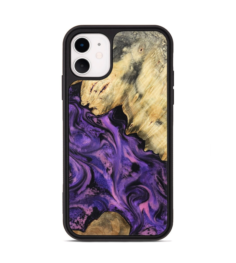 iPhone 11 Wood Phone Case - Maryjo (Purple, 801438)
