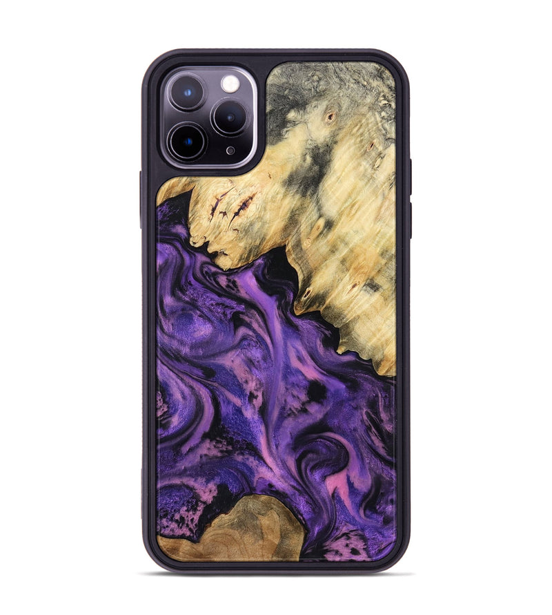 iPhone 11 Pro Max Wood Phone Case - Maryjo (Purple, 801438)