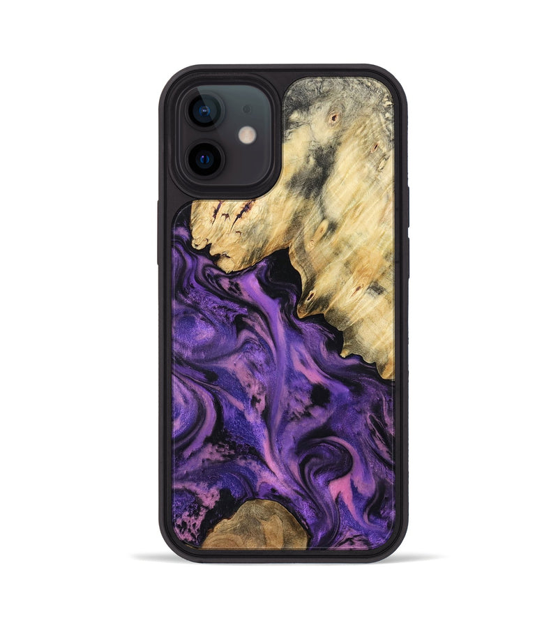 iPhone 12 Wood Phone Case - Maryjo (Purple, 801438)