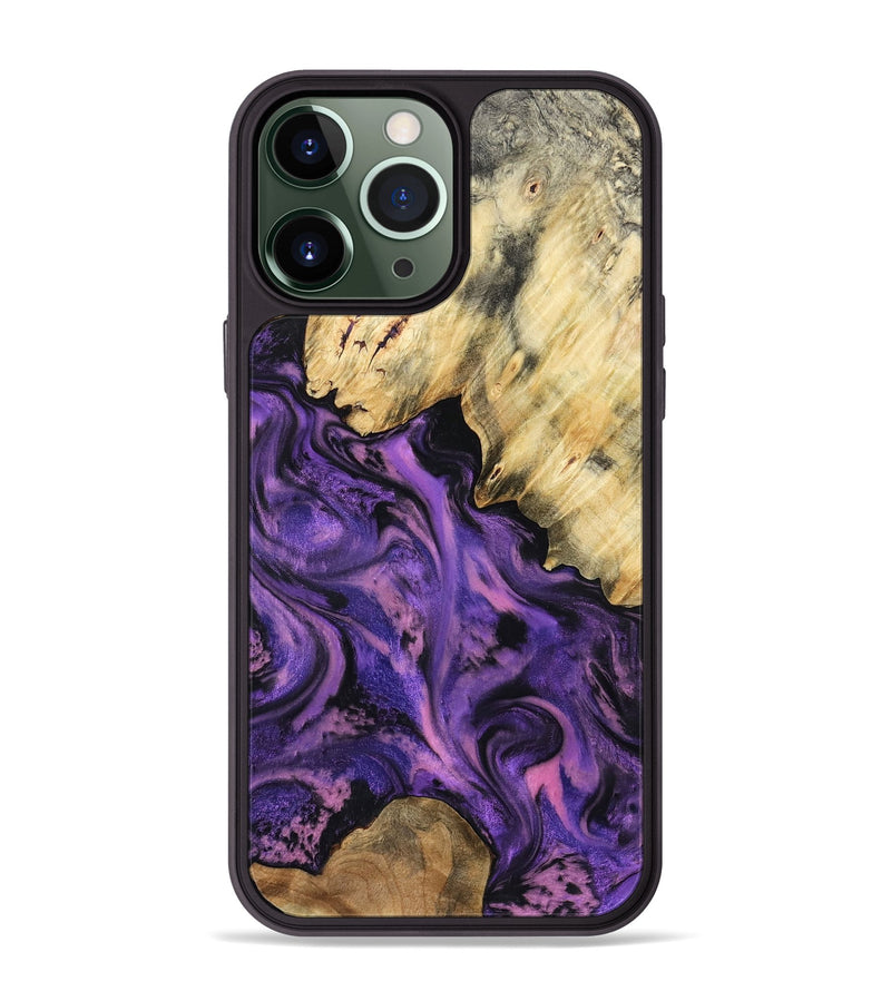 iPhone 13 Pro Max Wood Phone Case - Maryjo (Purple, 801438)