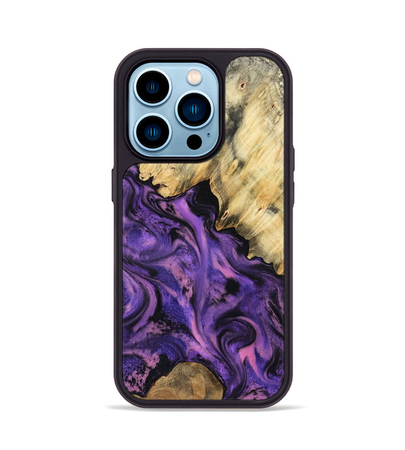 iPhone 14 Pro Wood Phone Case - Maryjo (Purple, 801438)