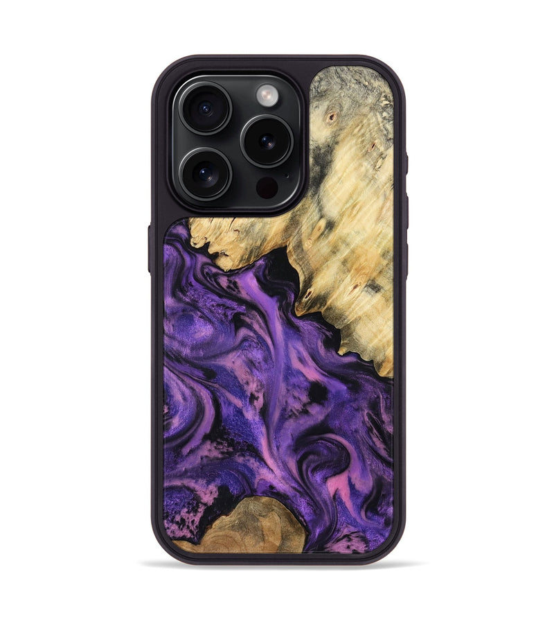 iPhone 15 Pro Wood Phone Case - Maryjo (Purple, 801438)