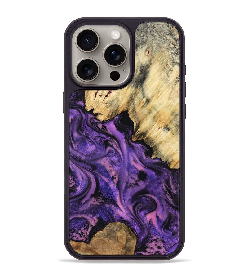iPhone 16 Pro Max Wood Phone Case - Maryjo (Purple, 801438)