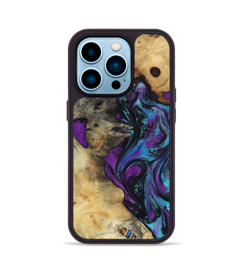 iPhone 14 Pro Wood Phone Case - Kashton (Purple, 801439)