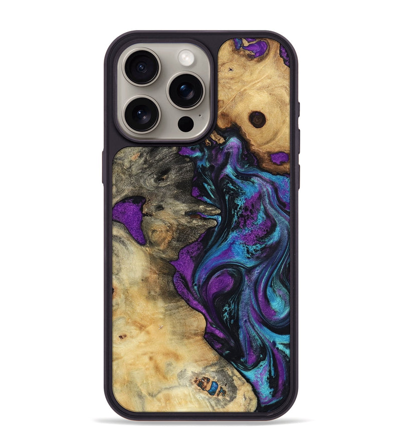 iPhone 15 Pro Max Wood Phone Case - Kashton (Purple, 801439)