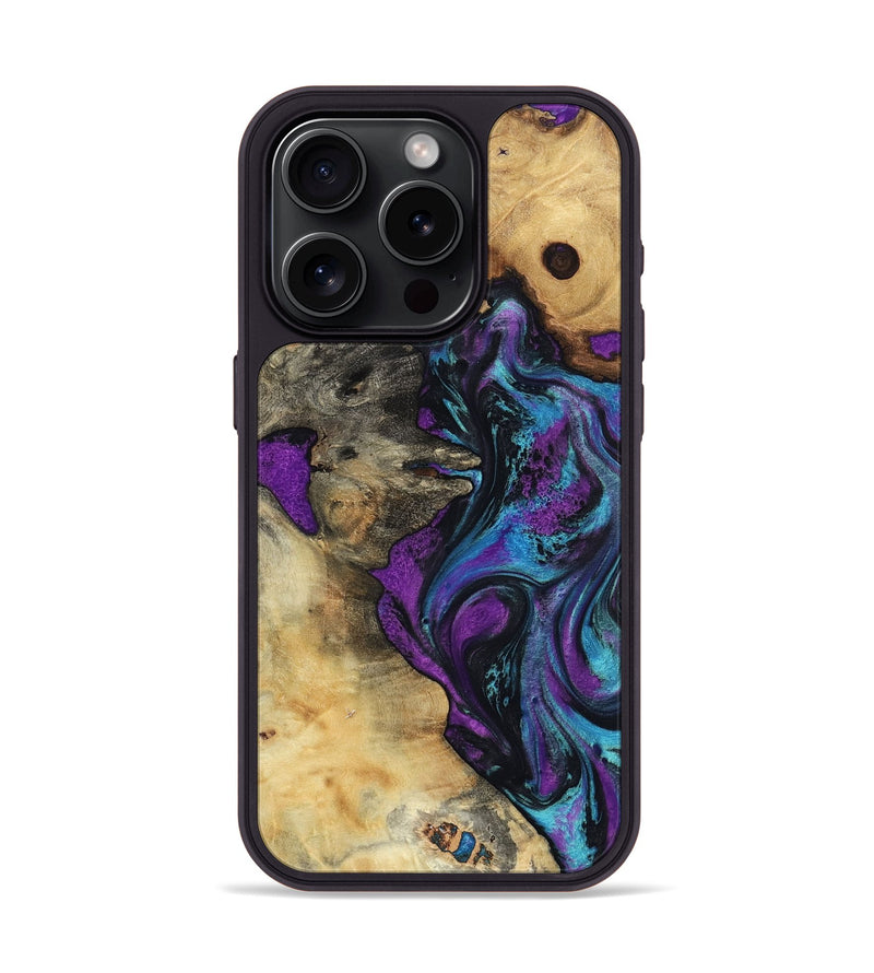 iPhone 15 Pro Wood Phone Case - Kashton (Purple, 801439)