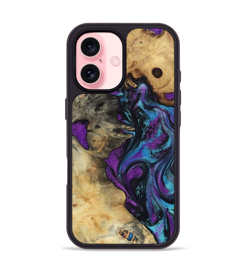 iPhone 16 Wood Phone Case - Kashton (Purple, 801439)