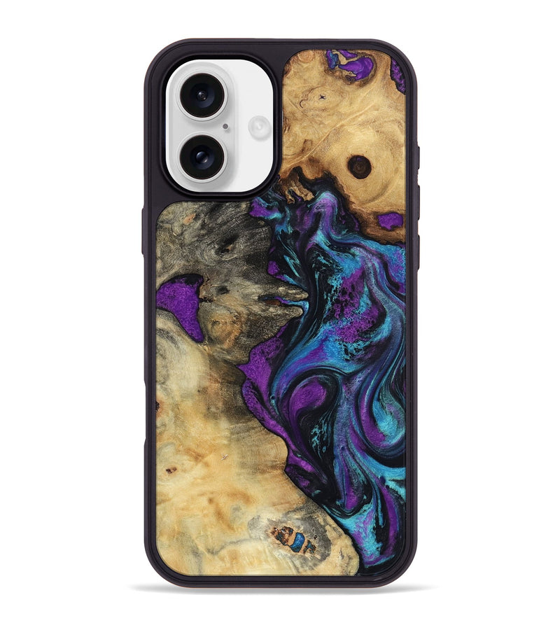 iPhone 16 Plus Wood Phone Case - Kashton (Purple, 801439)