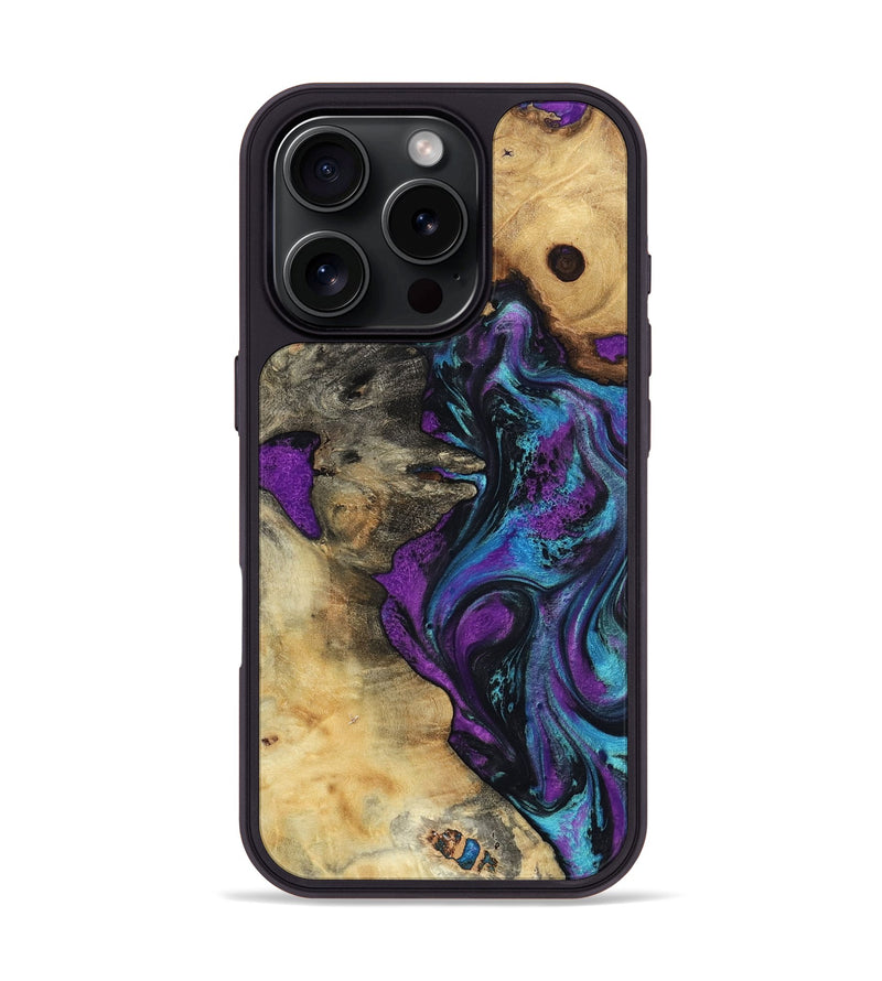 iPhone 16 Pro Wood Phone Case - Kashton (Purple, 801439)