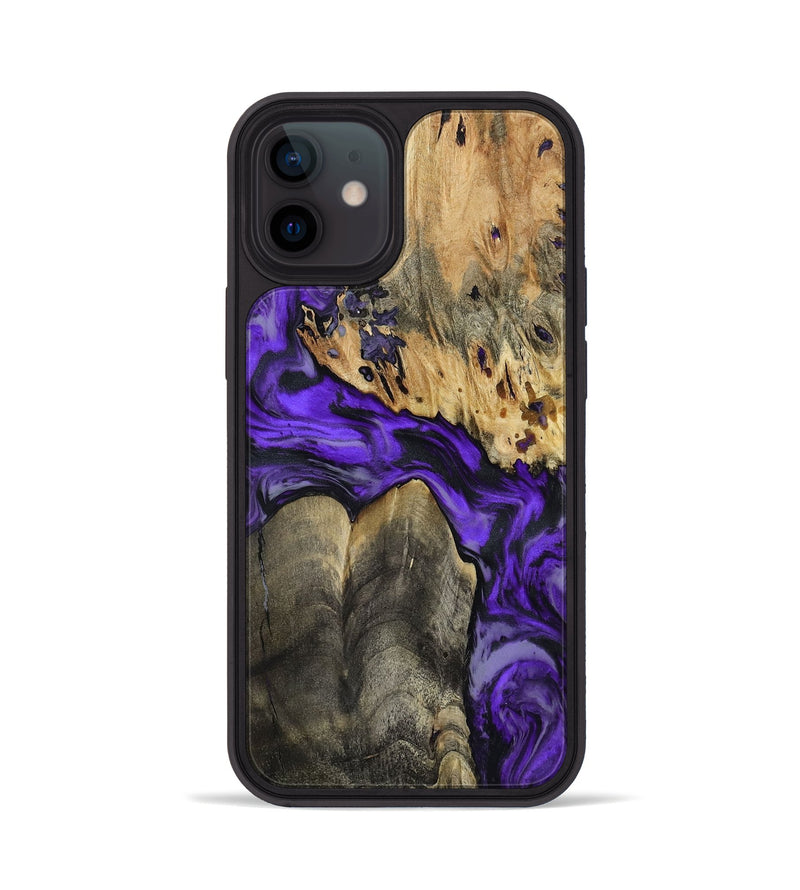 iPhone 12 Wood Phone Case - Shad (Purple, 801440)