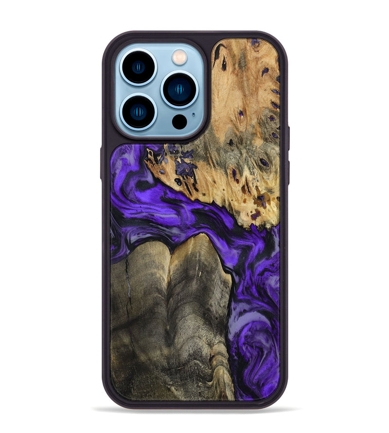 iPhone 14 Pro Max Wood Phone Case - Shad (Purple, 801440)