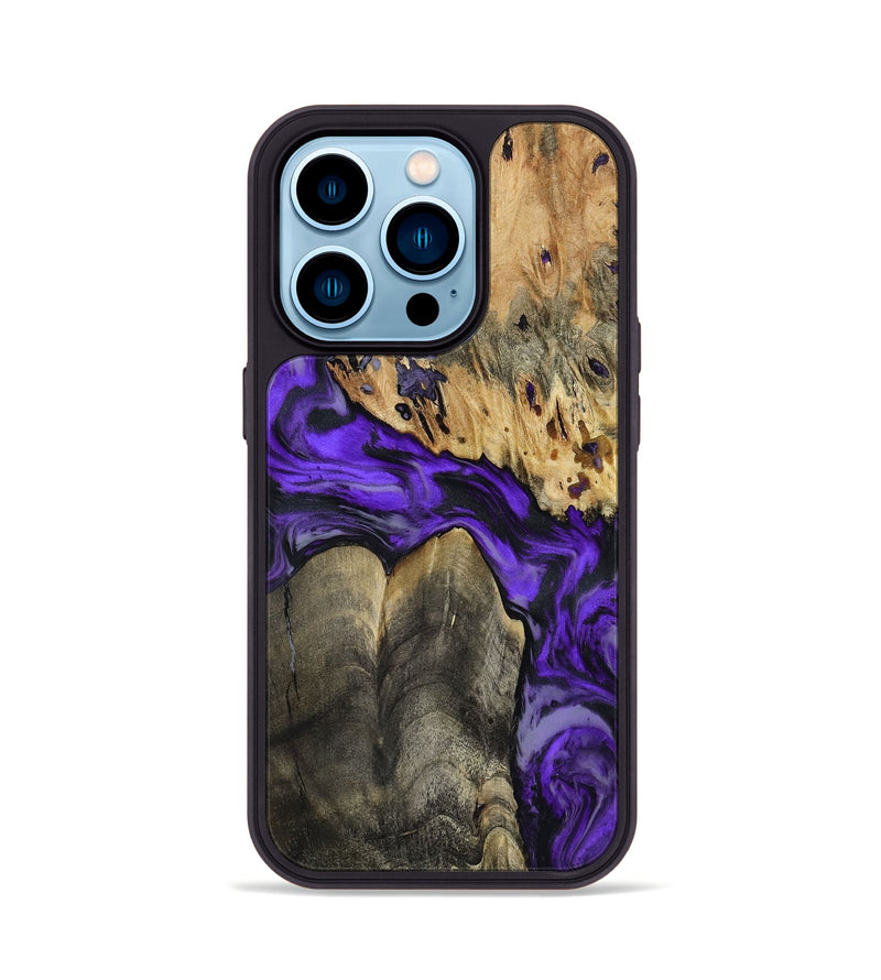 iPhone 14 Pro Wood Phone Case - Shad (Purple, 801440)