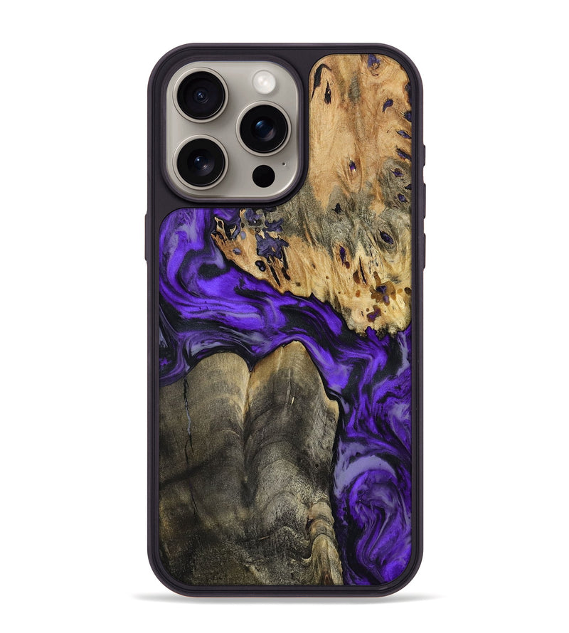 iPhone 15 Pro Max Wood Phone Case - Shad (Purple, 801440)