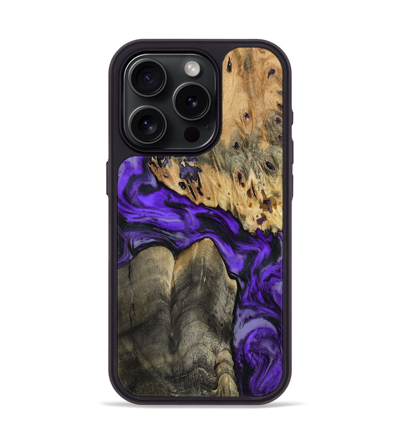 iPhone 15 Pro Wood Phone Case - Shad (Purple, 801440)