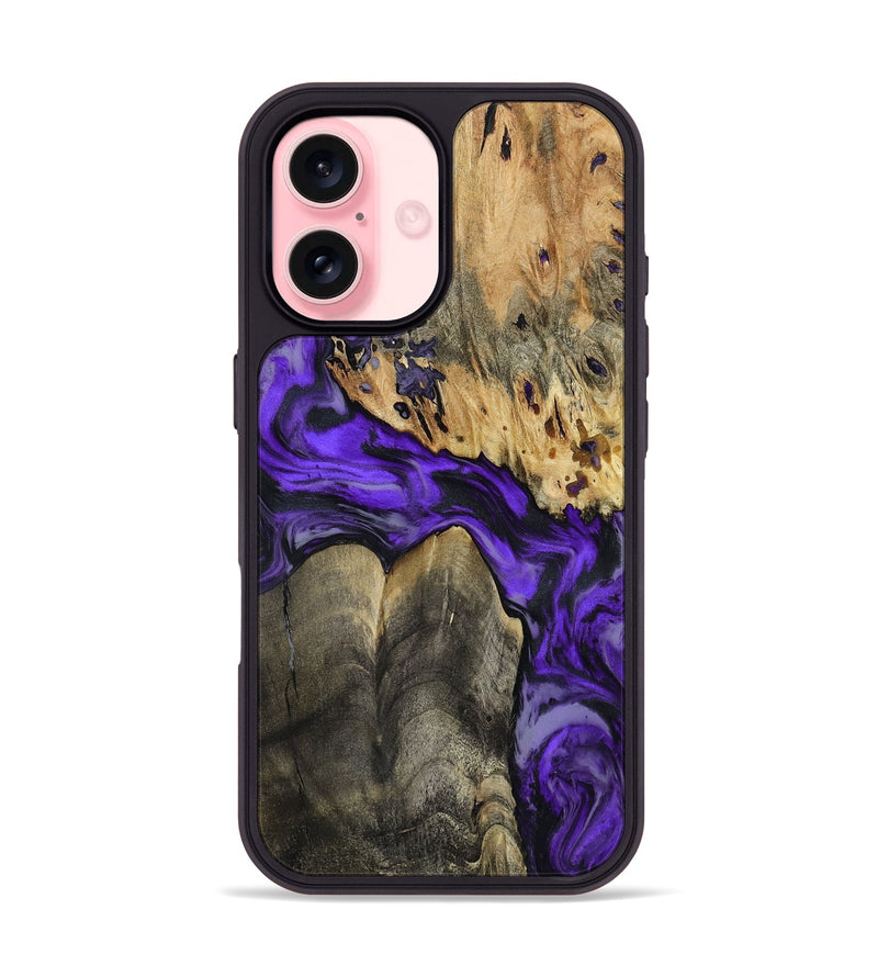 iPhone 16 Wood Phone Case - Shad (Purple, 801440)