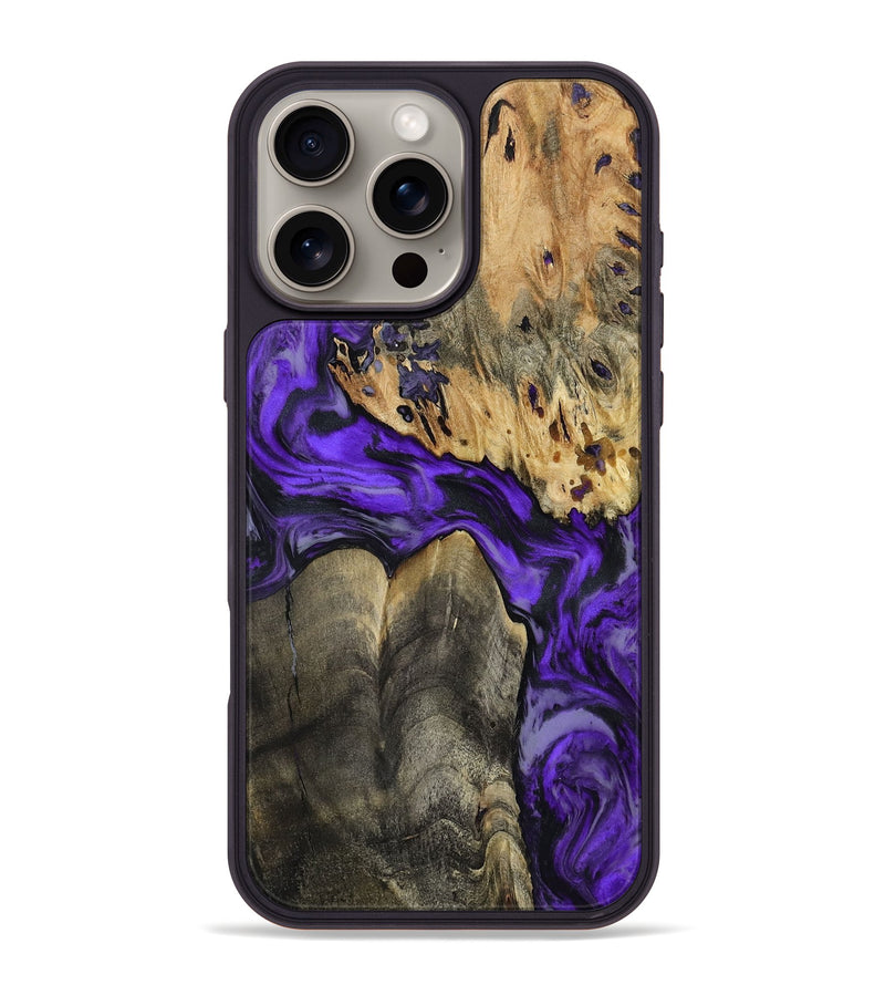 iPhone 16 Pro Max Wood Phone Case - Shad (Purple, 801440)
