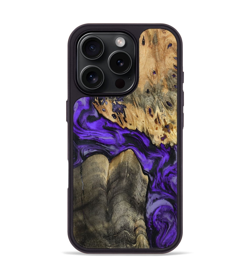 iPhone 16 Pro Wood Phone Case - Shad (Purple, 801440)