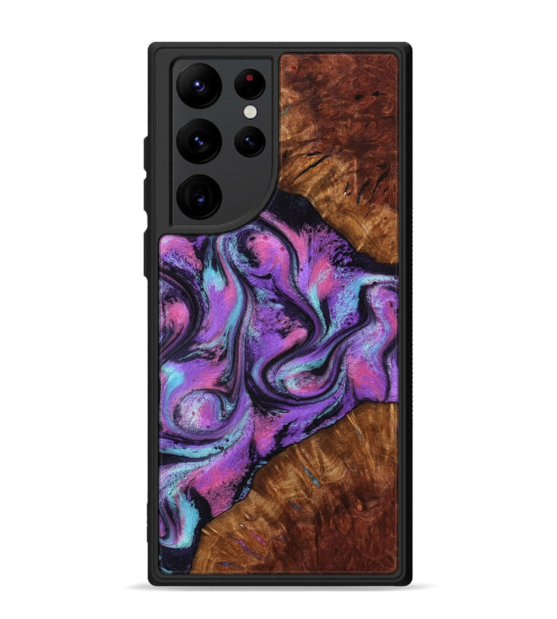 Galaxy S22 Ultra Wood Phone Case - Ella (Purple, 801441)
