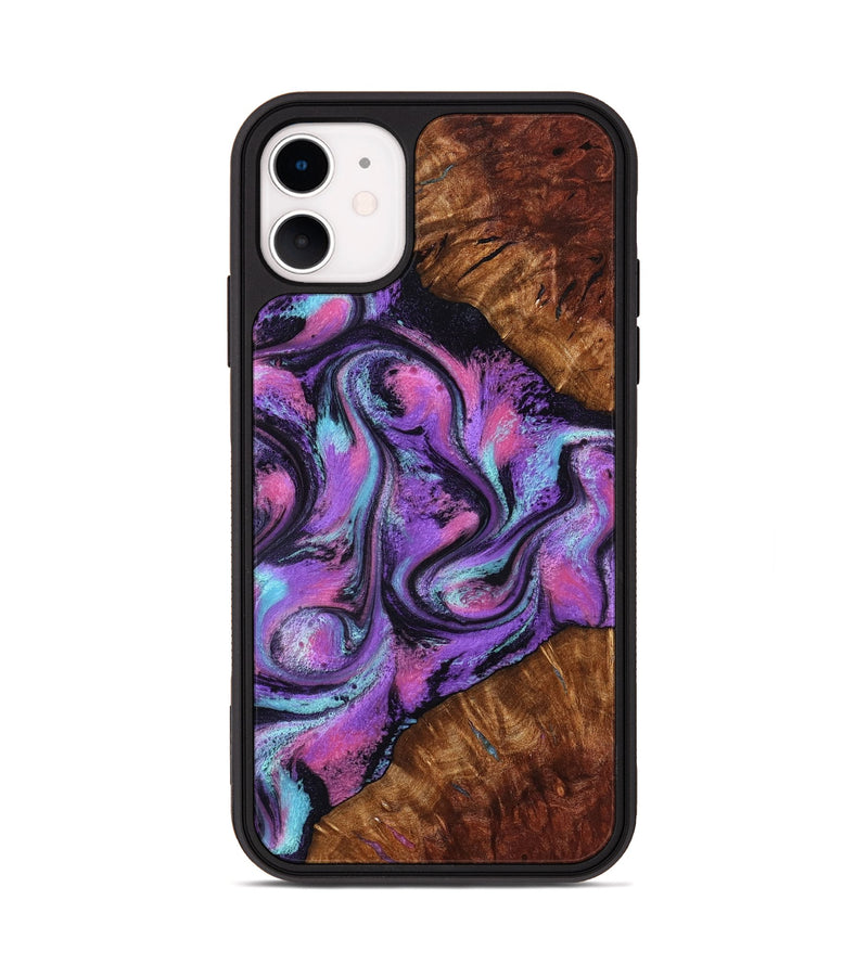 iPhone 11 Wood Phone Case - Ella (Purple, 801441)