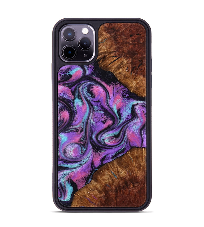 iPhone 11 Pro Max Wood Phone Case - Ella (Purple, 801441)