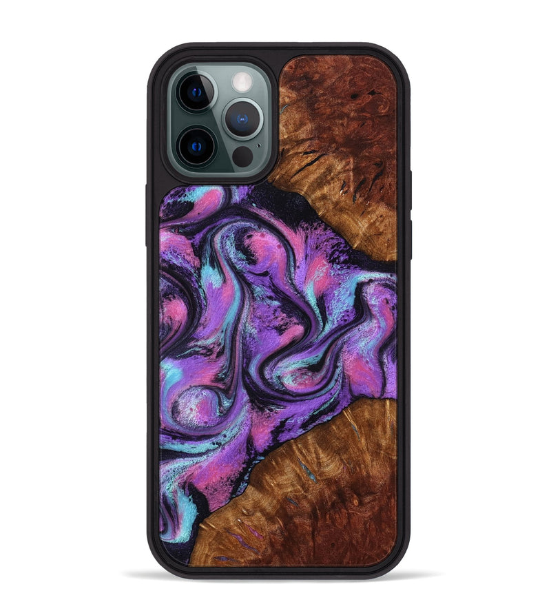 iPhone 12 Pro Max Wood Phone Case - Ella (Purple, 801441)