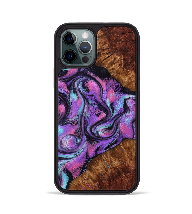 iPhone 12 Pro Wood Phone Case - Ella (Purple, 801441)