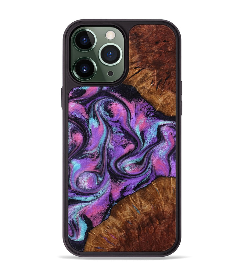iPhone 13 Pro Max Wood Phone Case - Ella (Purple, 801441)