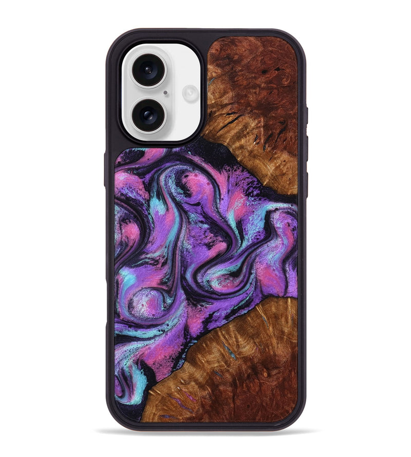 iPhone 16 Plus Wood Phone Case - Ella (Purple, 801441)