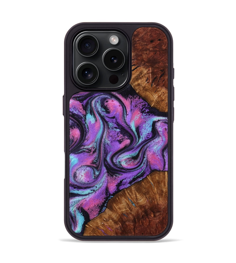 iPhone 16 Pro Wood Phone Case - Ella (Purple, 801441)