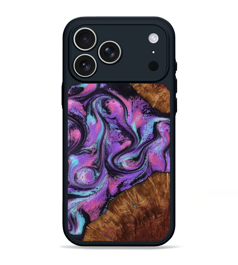 iPhone 17 Pro Max Wood Phone Case - Ella (Purple, 801441)