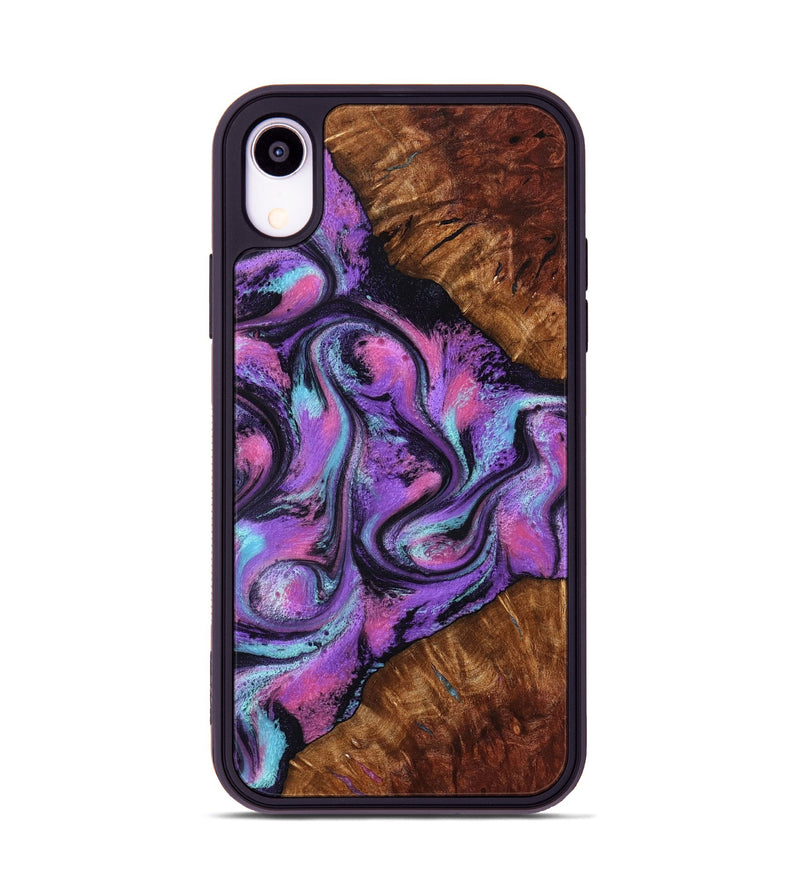 iPhone Xr Wood Phone Case - Ella (Purple, 801441)