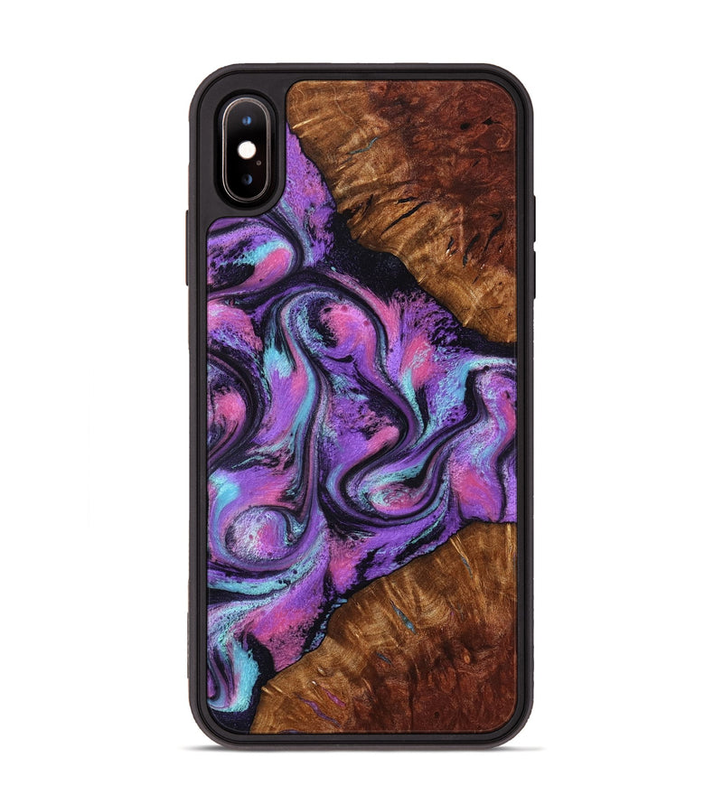 iPhone Xs Max Wood Phone Case - Ella (Purple, 801441)