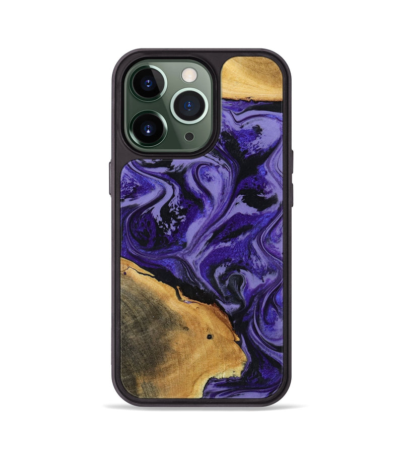 iPhone 13 Pro Wood Phone Case - Sharla (Purple, 801442)