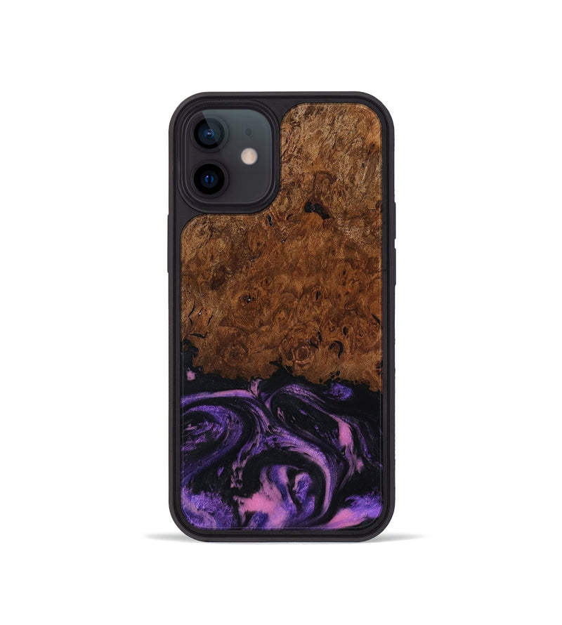 iPhone 12 mini Wood Phone Case - Alexis (Purple, 801443)
