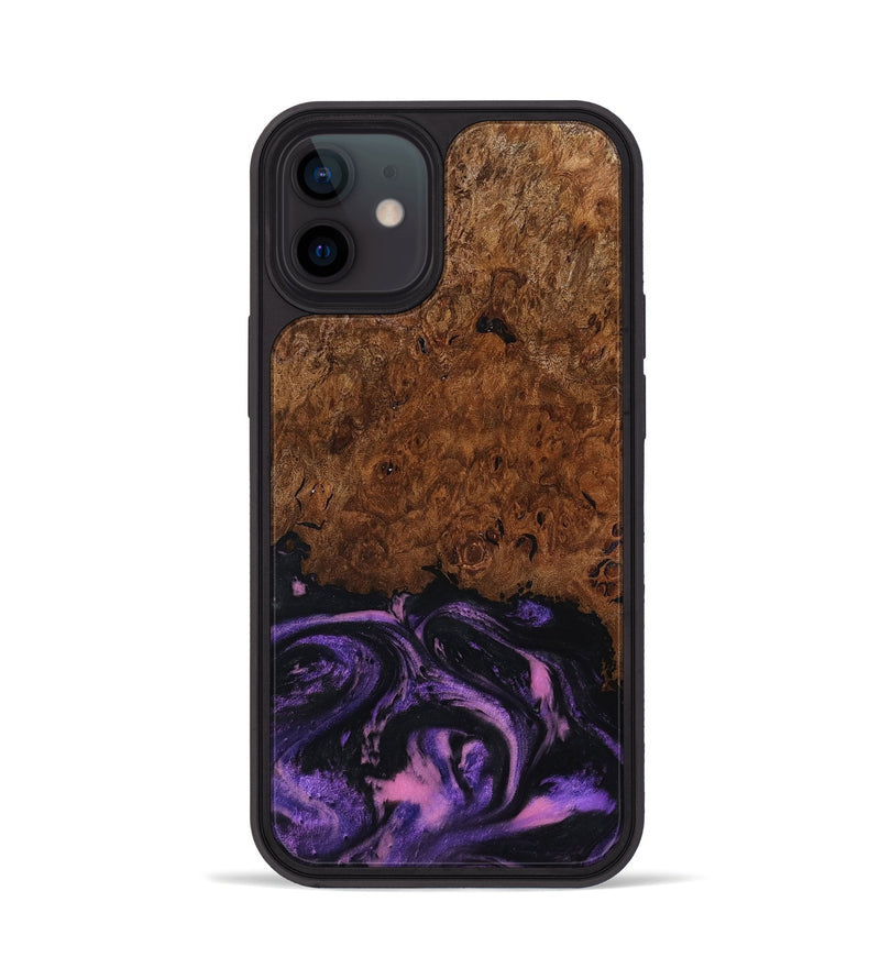 iPhone 12 Wood Phone Case - Alexis (Purple, 801443)