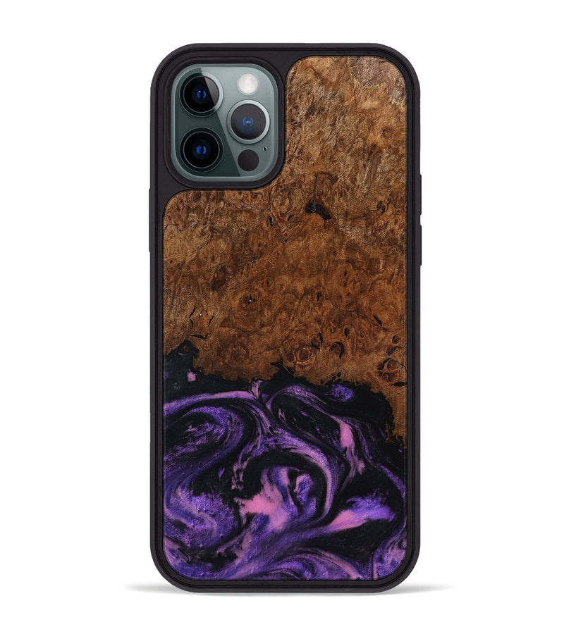 iPhone 12 Pro Max Wood Phone Case - Alexis (Purple, 801443)