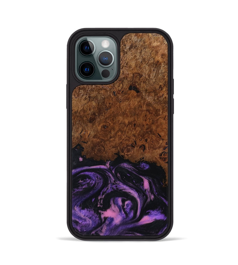 iPhone 12 Pro Wood Phone Case - Alexis (Purple, 801443)
