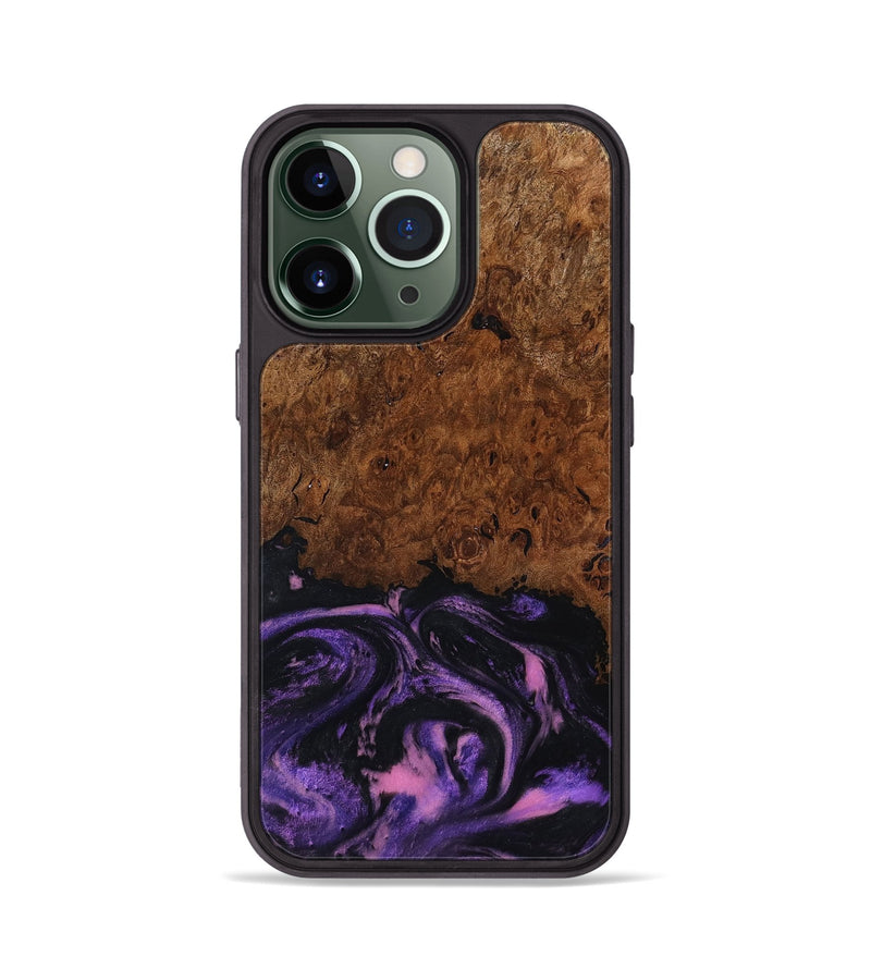 iPhone 13 Pro Wood Phone Case - Alexis (Purple, 801443)