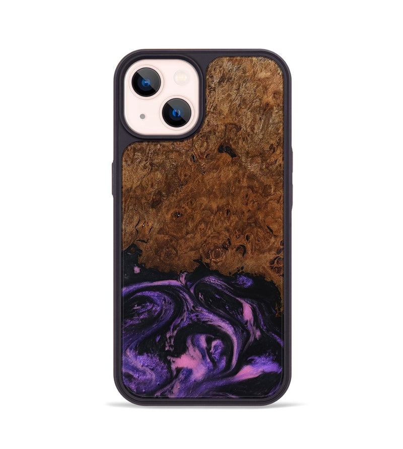 iPhone 14 Wood Phone Case - Alexis (Purple, 801443)