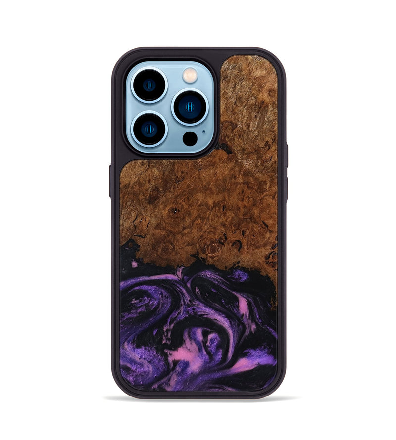 iPhone 14 Pro Wood Phone Case - Alexis (Purple, 801443)