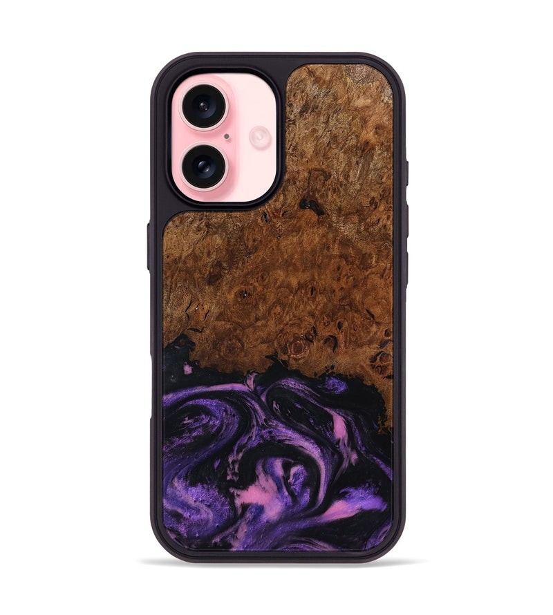 iPhone 16 Wood Phone Case - Alexis (Purple, 801443)