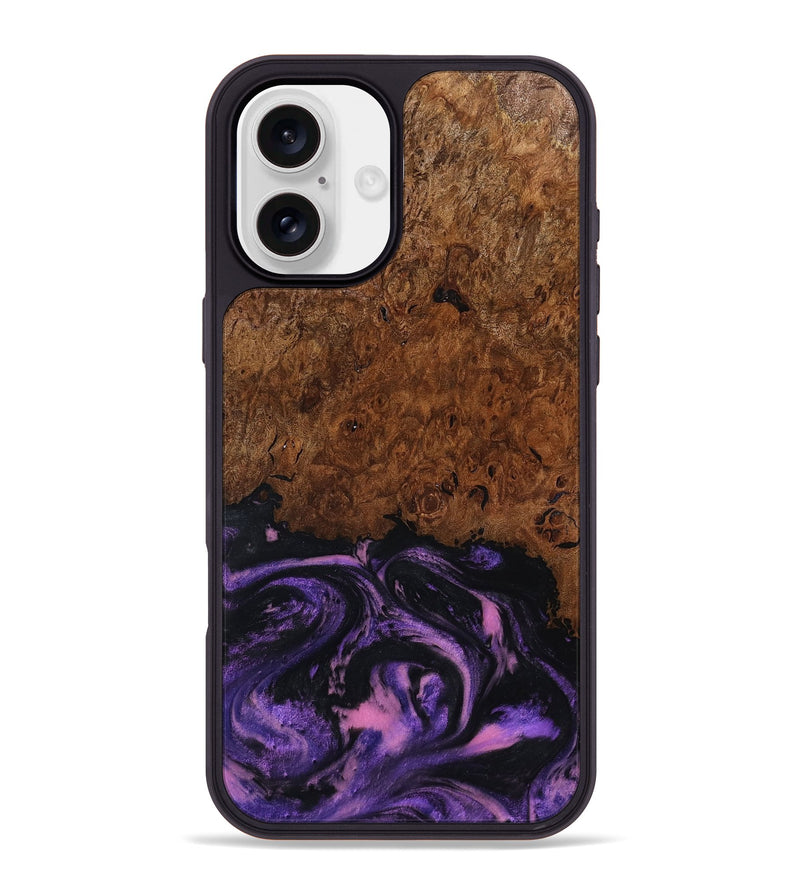 iPhone 16 Plus Wood Phone Case - Alexis (Purple, 801443)