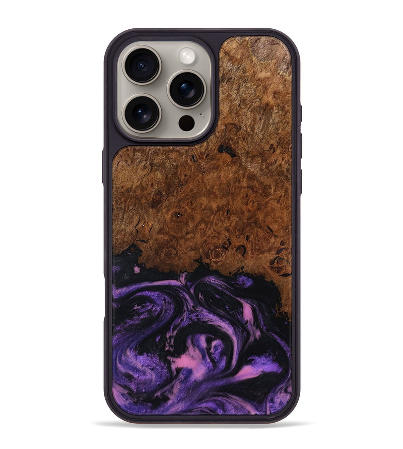 iPhone 16 Pro Max Wood Phone Case - Alexis (Purple, 801443)