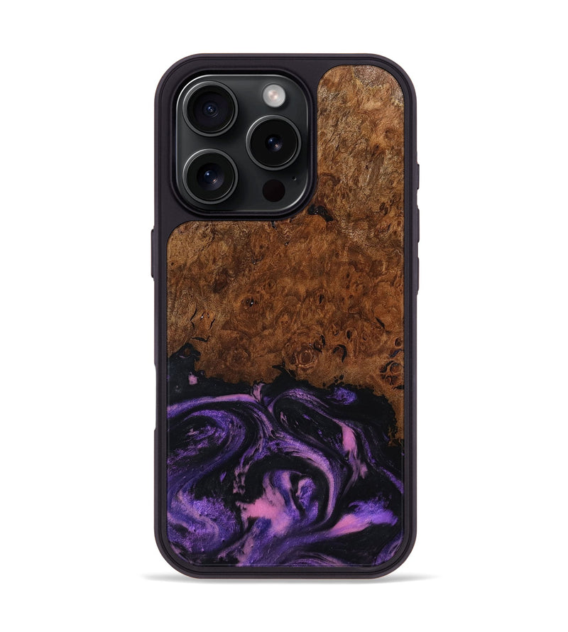 iPhone 16 Pro Wood Phone Case - Alexis (Purple, 801443)