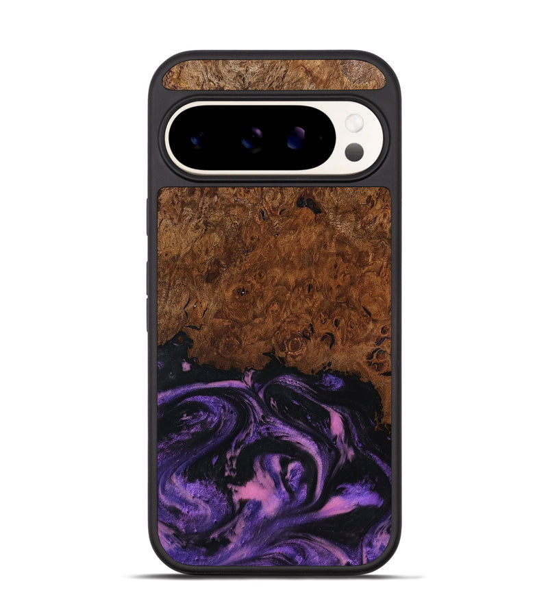 Pixel 9 Wood Phone Case - Alexis (Purple, 801443)