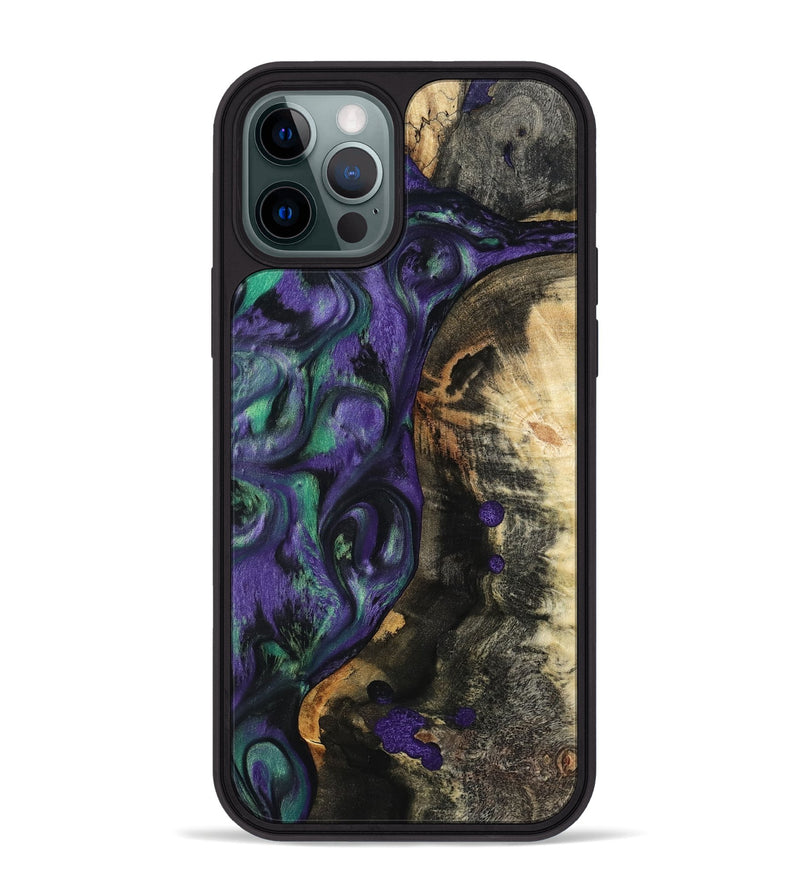 iPhone 12 Pro Max Wood Phone Case - Contina (Purple, 801444)