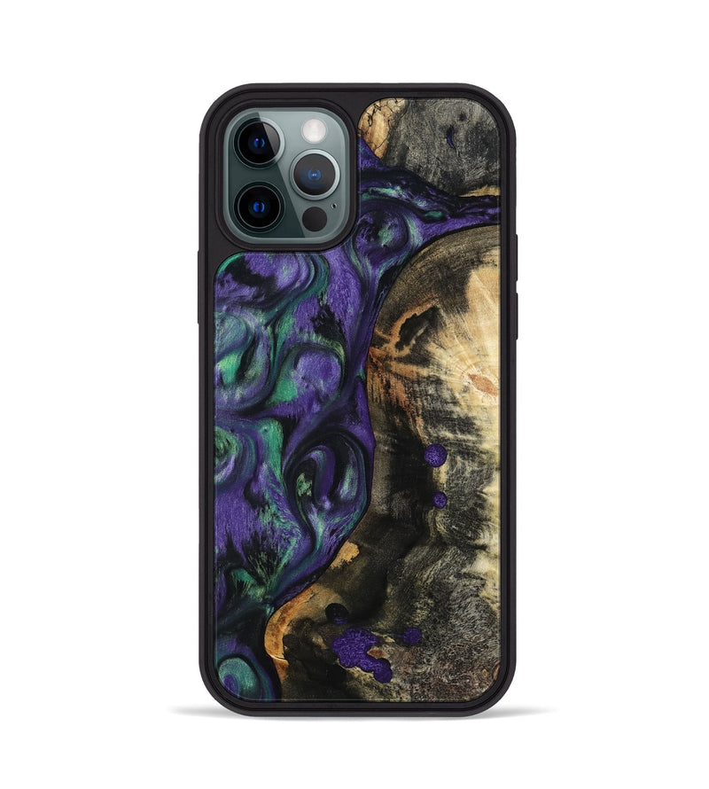 iPhone 12 Pro Wood Phone Case - Contina (Purple, 801444)