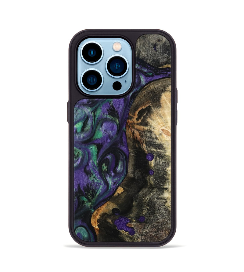 iPhone 14 Pro Wood Phone Case - Contina (Purple, 801444)